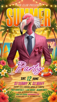 Joyful Summer Beach Party Instagram Story Video template