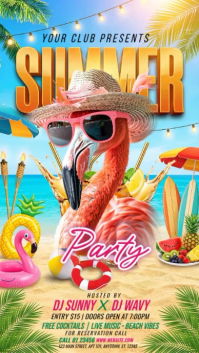 Joyful Summer Beach Party Instagram Story Video template