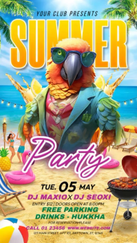 Joyful Summer Beach Party Instagram Story Video template