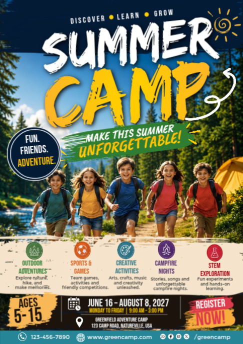 Summer Camp A2 Template | PosterMyWall