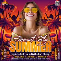 Joyful Summer Club Party Instagram Post Video template