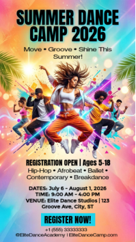 Joyful Summer Dance Camp Instagram Story template