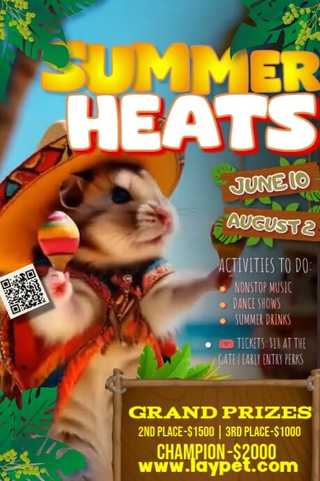 Joyful Summer Event Poster Plakkaat template