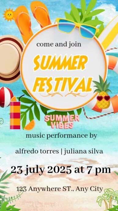 Joyful Summer Festival Instagram Reel template