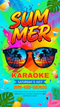 Joyful Summer Karaoke Event Instagram Story template