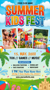 Joyful Summer Kids Fest Instagram Story template