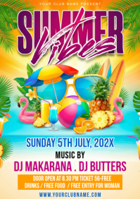 Joyful Summer Party A4 template