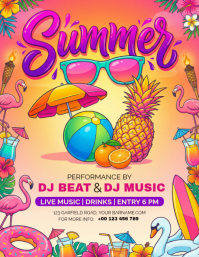 Joyful Summer Party Flyer template