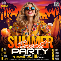 Joyful Summer Party Instagram Post Video Instagram-opslag template