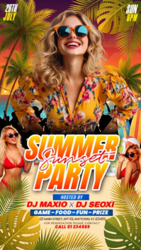 Joyful Summer Party Instagram Story Video template