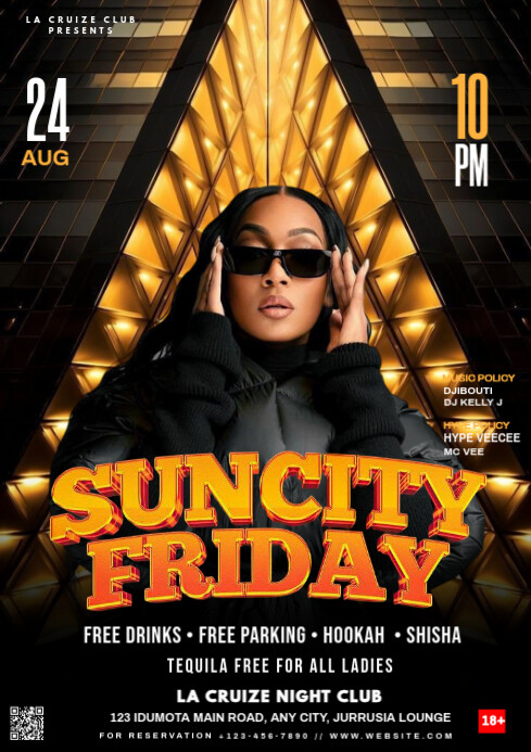 Joyful Suncity Friday A4 Template | PosterMyWall