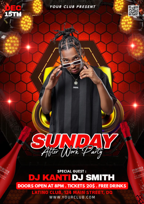 Joyful Sunday After Work Party A4 template