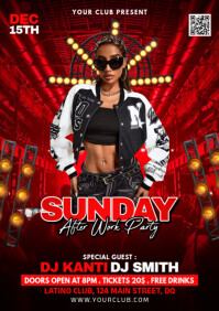 Joyful Sunday After Work Party A4 template