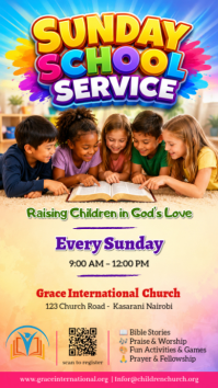 Joyful Sunday School Service WhatsApp Status template