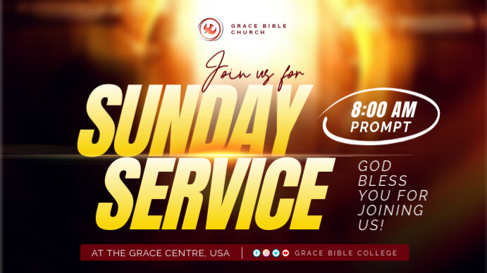 Joyful Sunday Service Digital Display (16:9) template