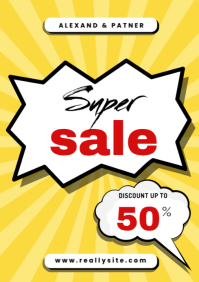 Joyful Super Sale A4 template