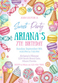 Joyful Sweet Treats Birthday A4 template