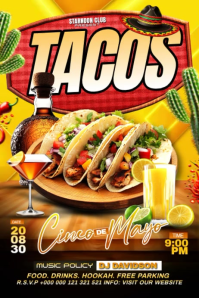 Joyful Tacos Cinco de Mayo Celebration Poster Video Plakat template