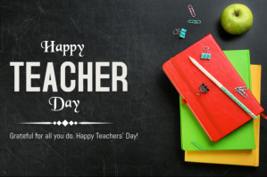 黑色 Joyful Teacher Day Label Etichetta Template