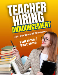 Teacher Hiring Announcement Flyer Template