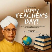 Joyful Teachers Day Instagram Post template