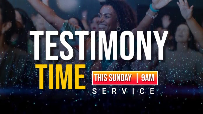 Testimony Time Form Plantilla de Joyful Testimony Time Twitter Post | PosterMyWall