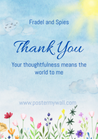Joyful Thank You A4 template