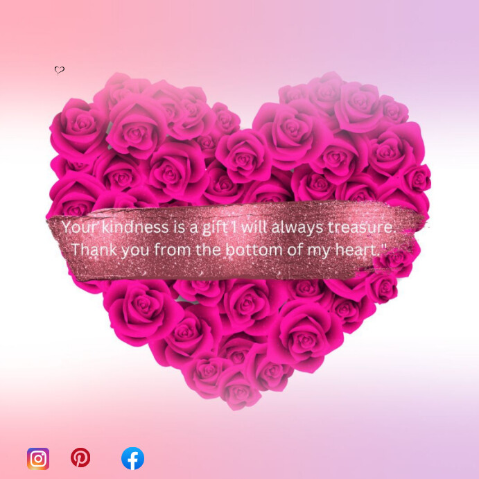 Plantilla de Joyful Thank You Card Instagram Post | PosterMyWall