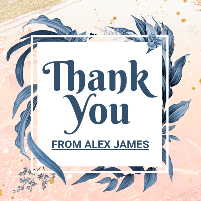 Copy of Joyful Thank You Card Instagram Post | PosterMyWall