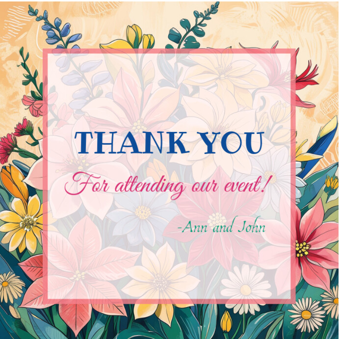 Copy of Joyful Thank You Card Post Event Flyer Poster Instagram Post ...