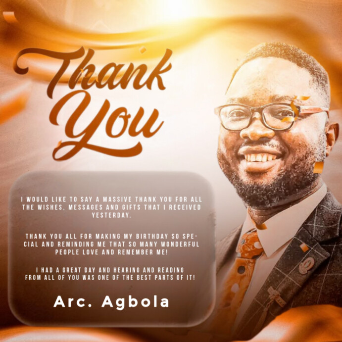 Copy of Joyful Thank You Flyer Square (1:1) | PosterMyWall