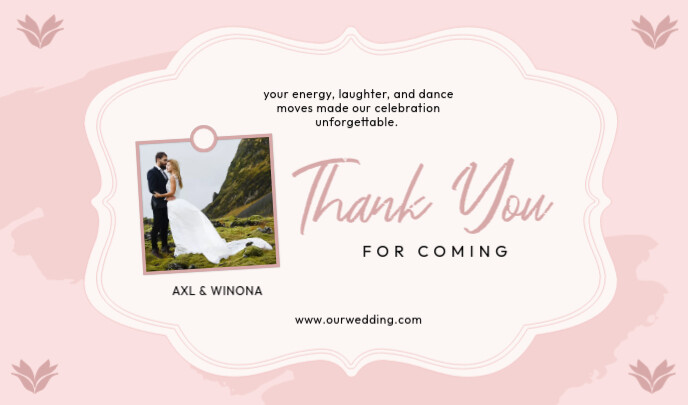 Joyful Thank You For Coming Card Tag