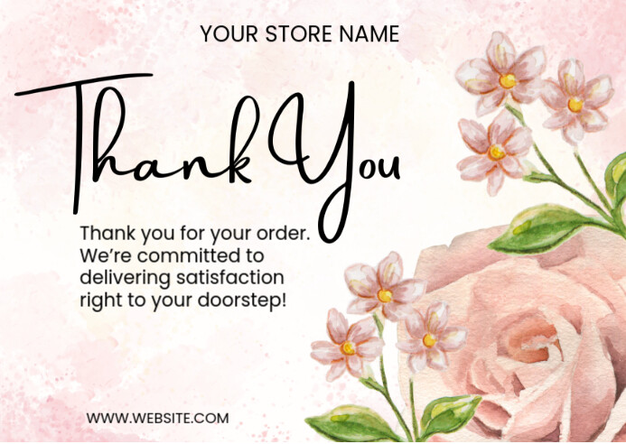 Joyful Thank You For Yor Order Postcard Template | PosterMyWall