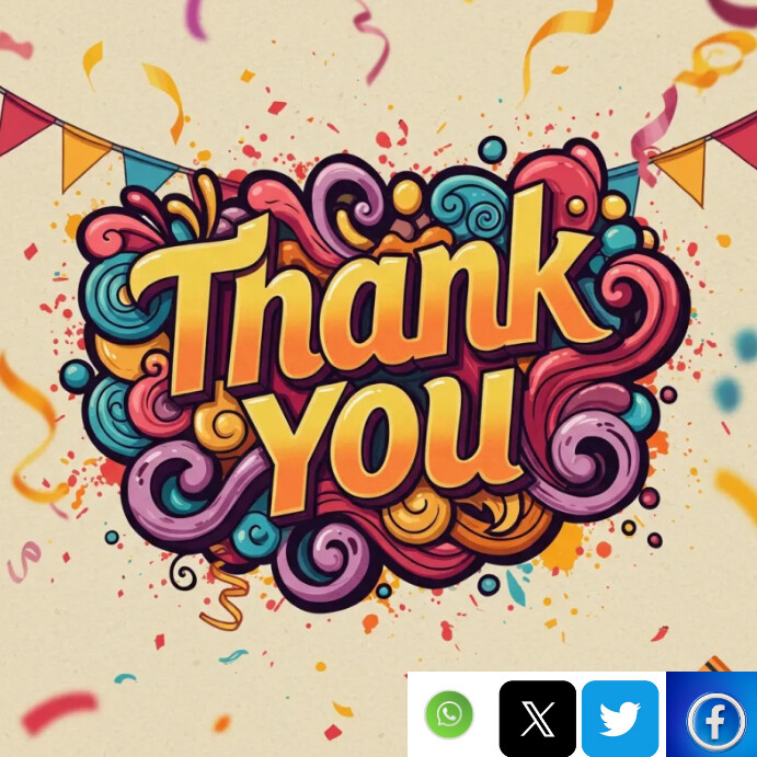 Joyful Thank You Instagram Post Template | PosterMyWall