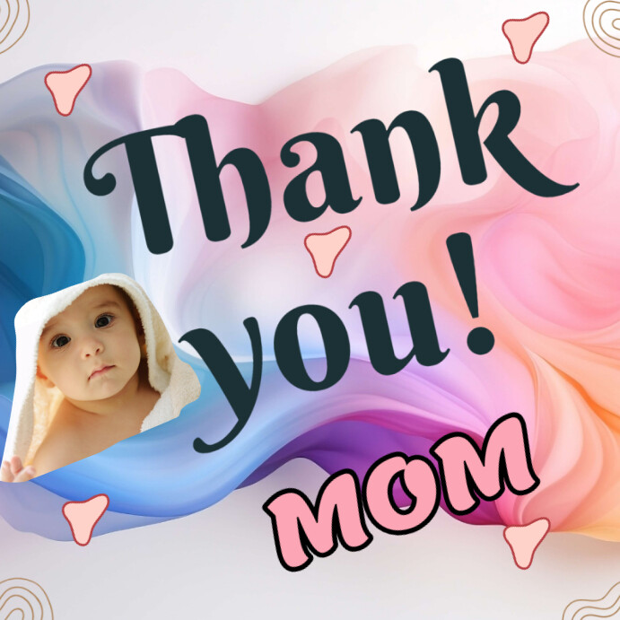 Copy of Joyful Thank You Mom Instagram Post template | PosterMyWall
