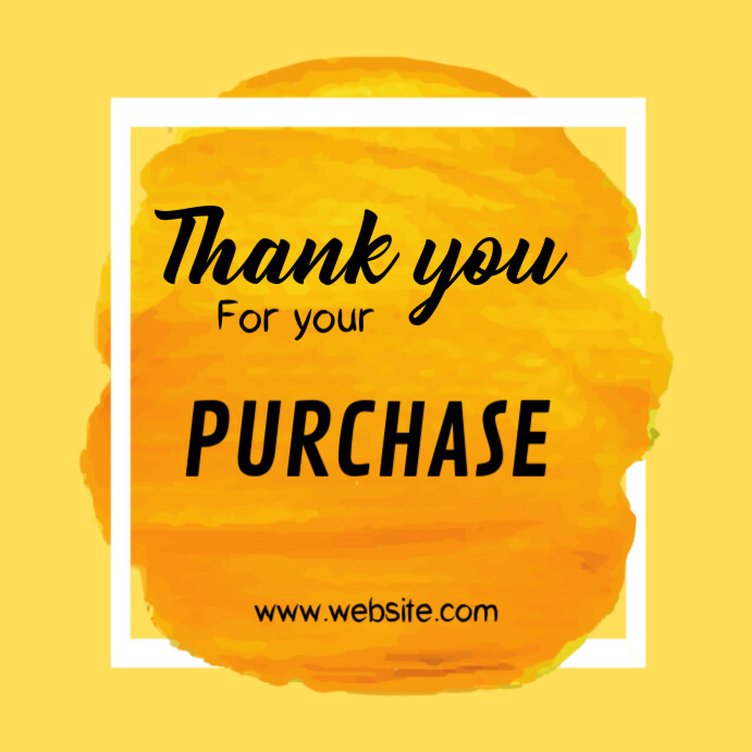Plantilla de Joyful Thank You Purchase Card Instagram Post | PosterMyWall
