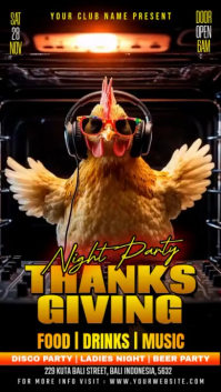 Joyful Thanks Giving Night Party Instagram Story template