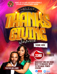 Thanksgiving Church Service Flyer Template
