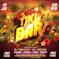 Tiki Bar Event Квадрат Template