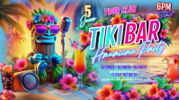 Joyful Tiki Bar Hawaiian Party Digital Display Video Цифровой дисплей (16 : 9) template