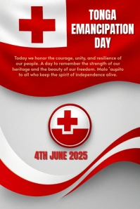 Joyful Tonga Emancipation Day  Pinterest Graphic template