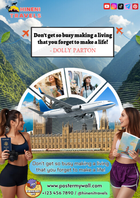 Joyful Tour And Travel Promotion A4 Template | PosterMyWall