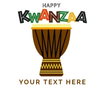 Joyful Traditional Kwanzaa Drum For Festive Celebrations Logo Logotyp template
