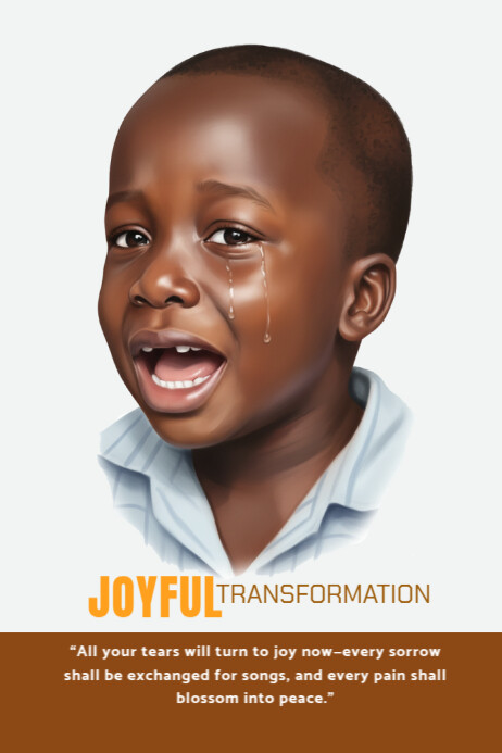 Joyful transformation Poster template