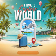 Joyful Travel Promotion Square Video template