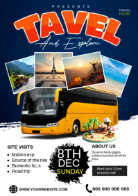 Joyful Travel Tour A5 template