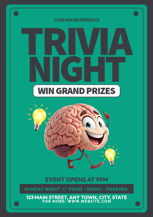 Joyful Trivia Night Event A4 Template | PosterMyWall
