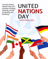 Joyful United Nations Day Instagram Portrait template