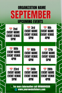 Joyful Upcoming Events Flyer Pinterest Graphic template