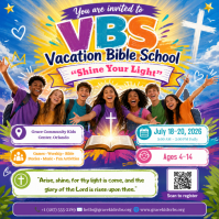 Joyful Vacation Bible School Instagram Post Instagram-Beitrag template